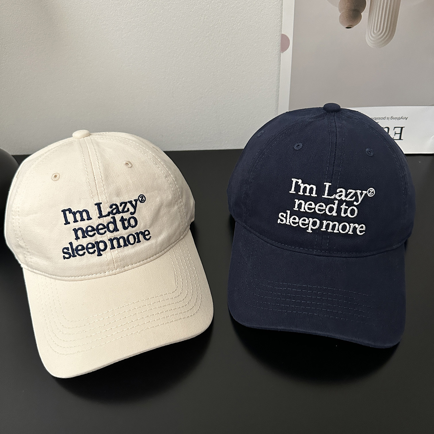 韩国柳智敏同款复古洗水刺绣字母棒球帽男女软顶百搭遮阳弯檐鸭舌