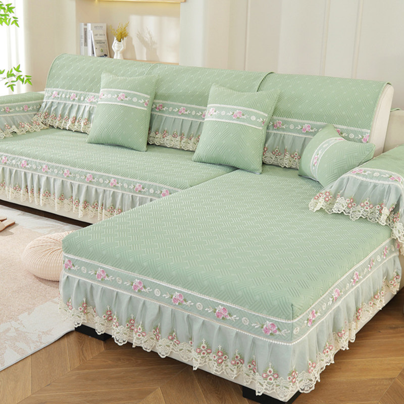 2025新款沙发套罩夏天款沙发垫冰豆豆夏季凉席防滑坐垫四季通用