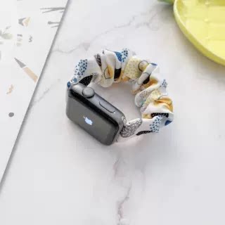 适用iwatch10苹果手表带s56789代弹力单圈发圈创意水果夏季大肠圈