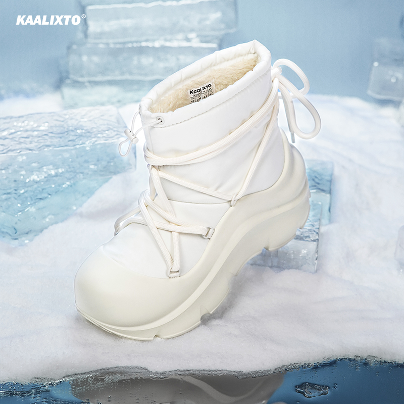 kaalixto新款保暖男女短筒棉靴雪地靴加绒棉鞋男潮流时尚冬季百搭