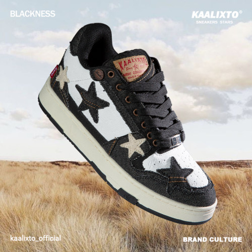 kaalixto黑色牛仔板鞋青春流行