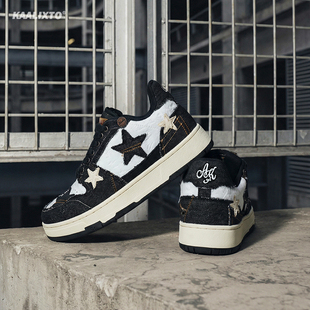 低帮板鞋 kaalixto国潮牌软底2025秋冬款 英同款 增高星星鞋 张元