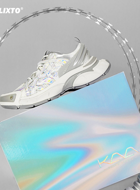 【范丞丞同款】kaalixto幻彩银老爹鞋秋冬厚底增高新款透气运动
