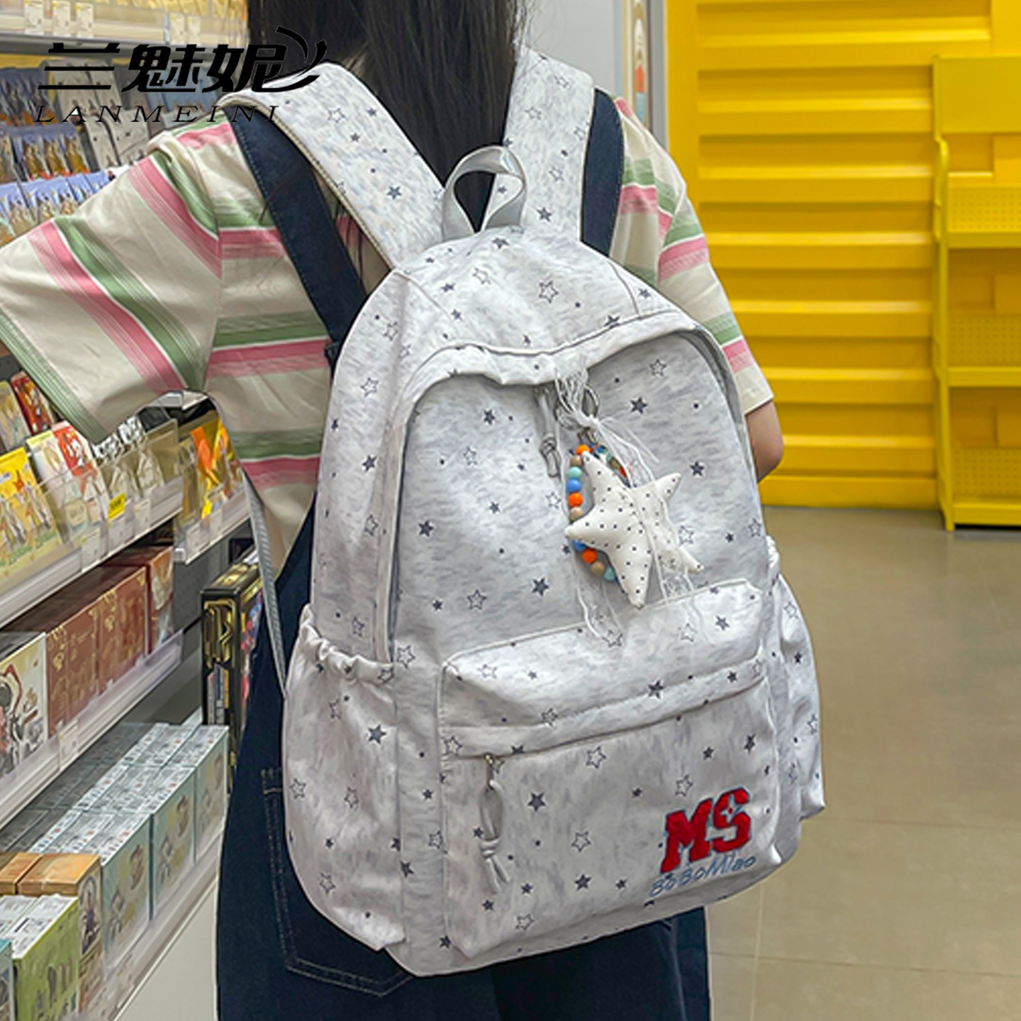 新款学生大容量书包韩版原宿大容量背包可爱学院女生高中生双肩包