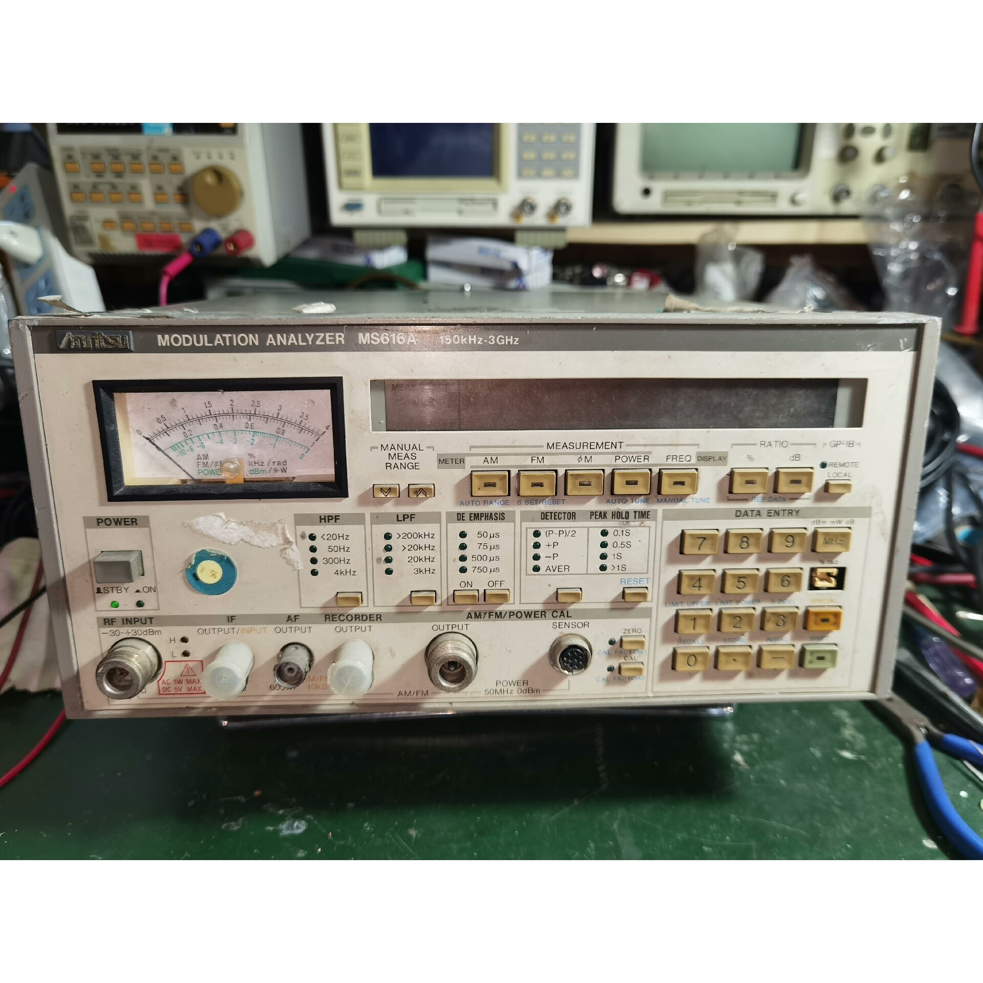 日本安立调制度分析仪MS616A 150KHz-3GHz
