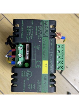 正品+MURR穆尔+两相电源变压器85350+MURR穆尔电