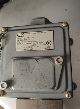 二手拆机CCS压力开关604GZ1-7011(零压开关),量