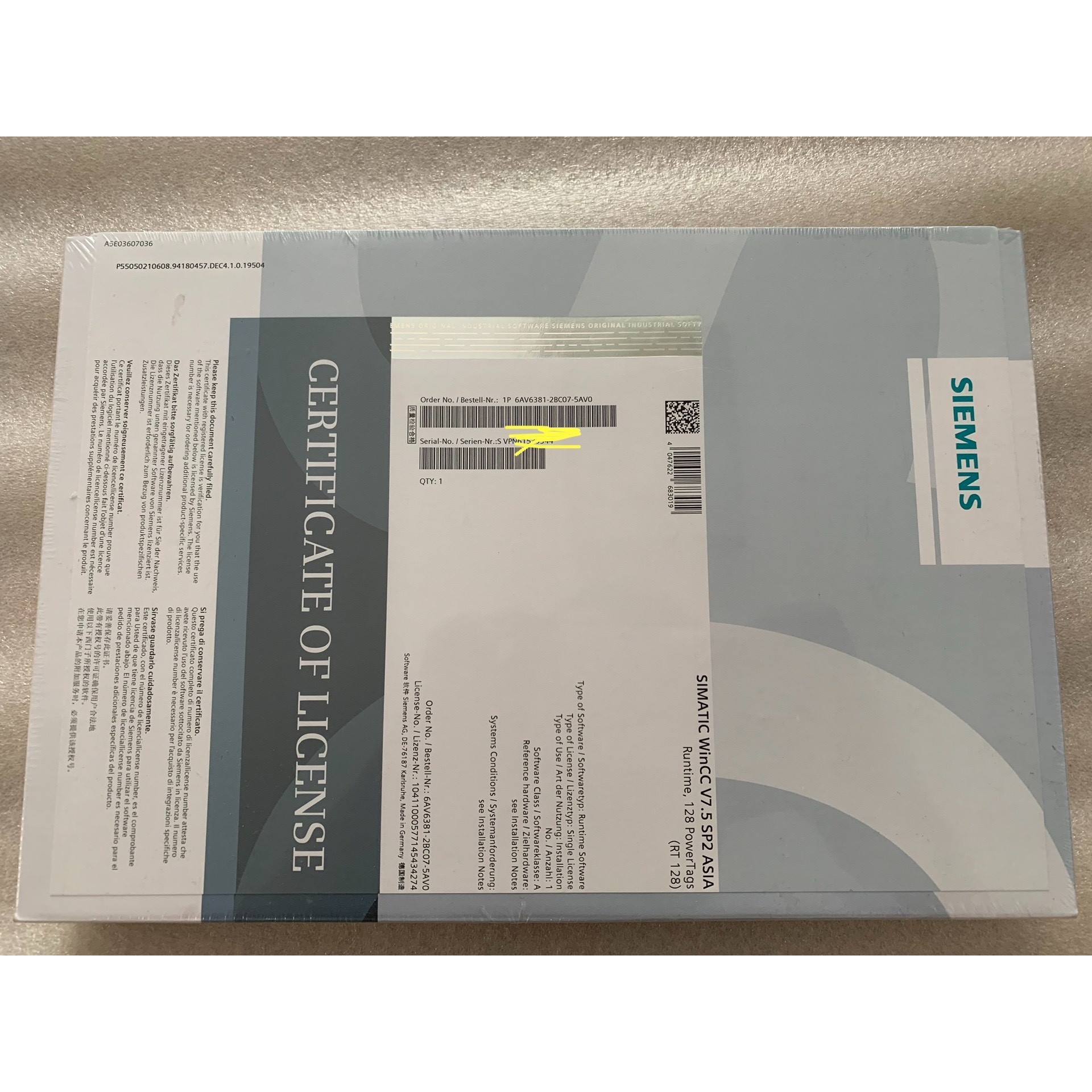 6AV6381-2BC07-5AV0 21年全新原装未开封,