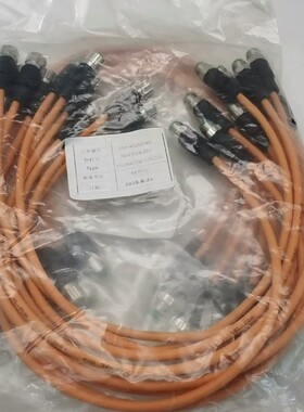 VELLDQ为乐M12 4孔母头+4芯公头直头连接线M12-