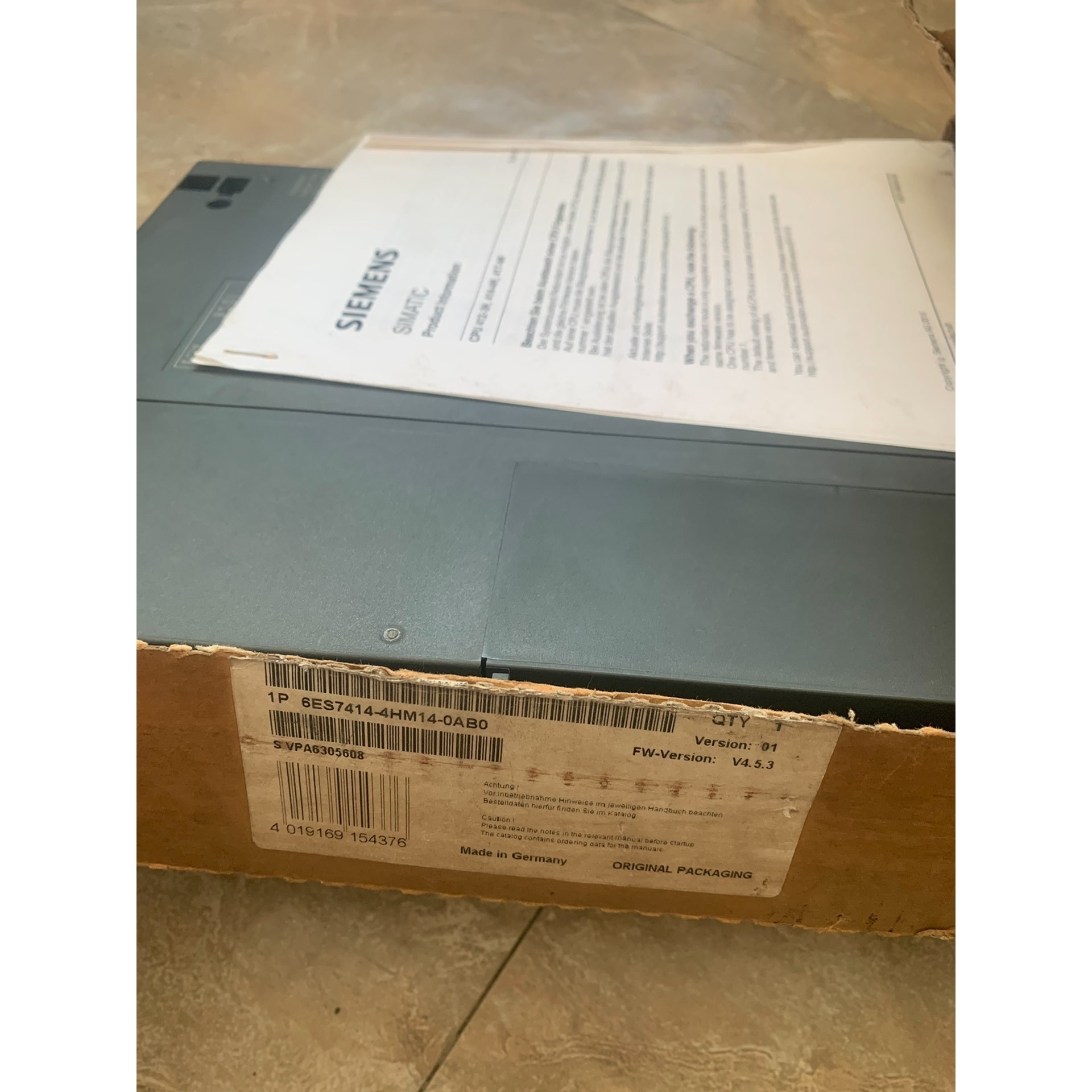 6ES7414-4HM14-0AB0 全新开封,包装烂,实单