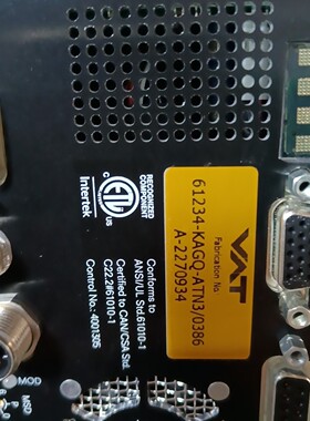 VAT 真空闸阀  61234-KAGQ-ATN3 二手拆机