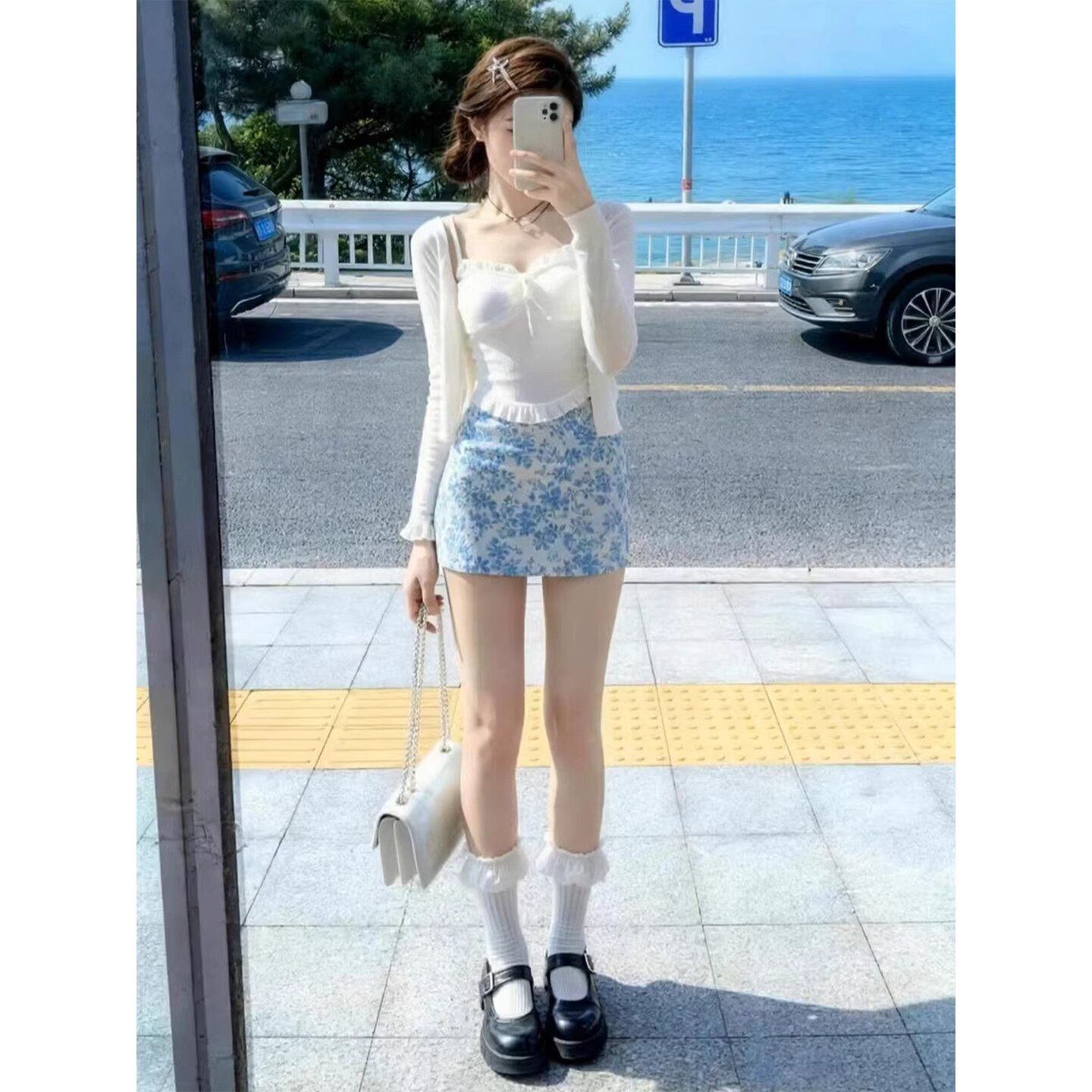 巨好看碎花半身连衣裙女夏季2026新款小个子韩系穿搭套装包臀短裙