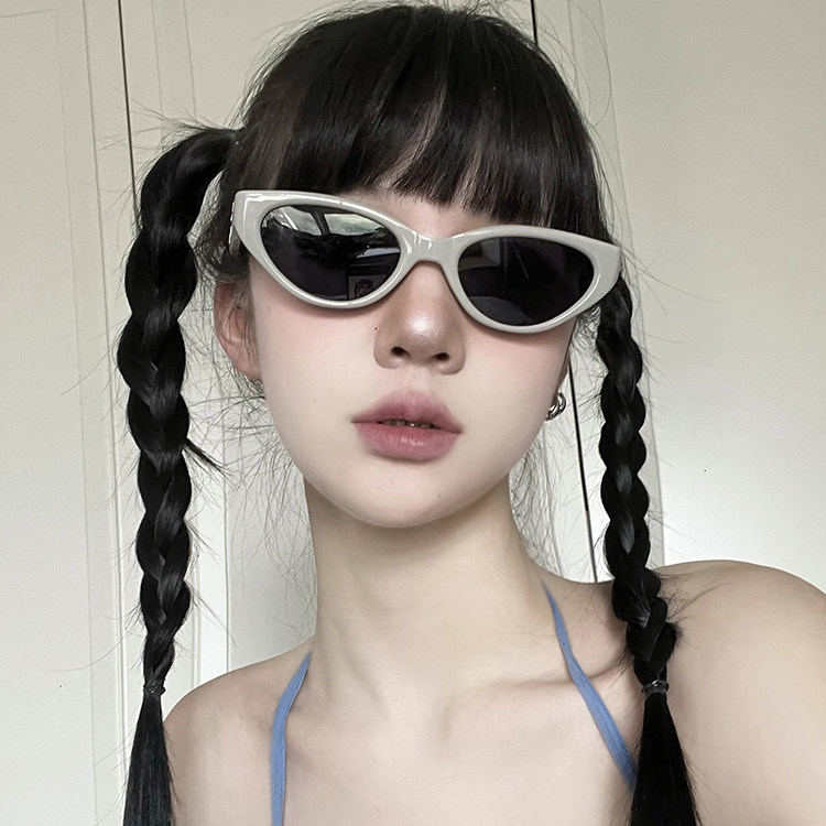 防紫外线猫眼复古女个性小框墨镜
