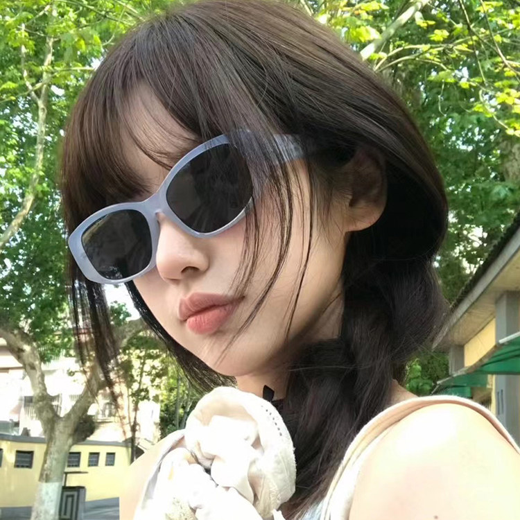 防紫外线猫眼复古女近视镜马卡龙
