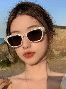 防紫外线方形复古女可以配镜近视