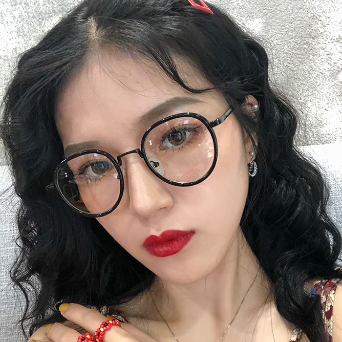 韩国新款ins网红镜框女可配近视玳瑁框豹纹色眼镜架潮文艺眼镜框