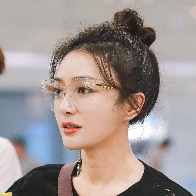 超轻复古秦岚同款女个性一体近视