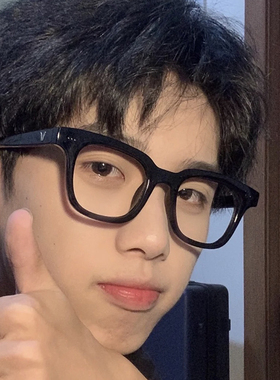 方眼镜框可配度数近视镜片女款素颜神器黑色眼睛框镜架男大脸显瘦