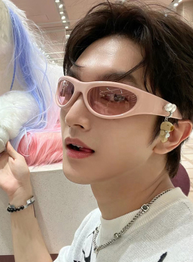 2024新品JENNIE珍妮联名GM猫眼墨镜女FISHTAIL防晒太阳镜可换配饰