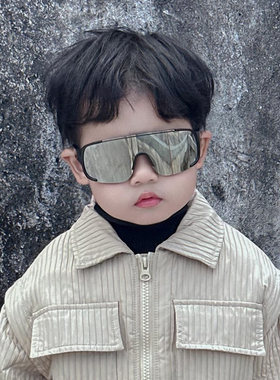 儿童户外一体大框骑行眼镜登山男童防风镜女童自行车运动护目墨镜