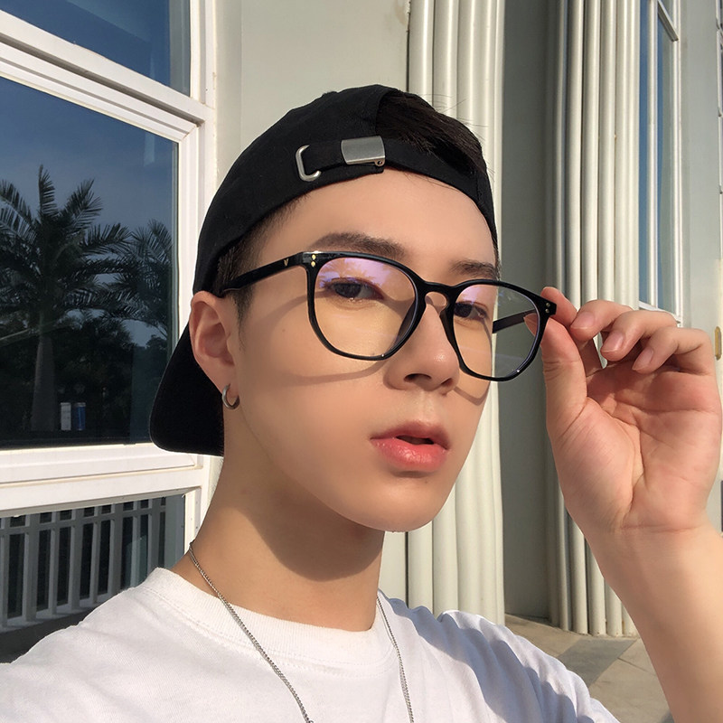 复古方形黑框素颜神器眼镜框男韩版潮网红原宿平光镜防蓝光镜框女