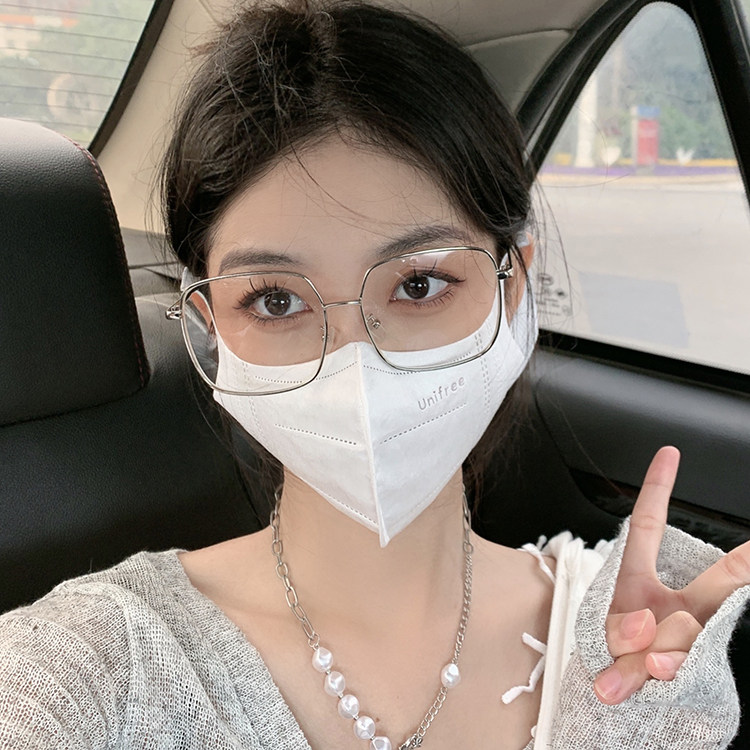 复古银色大方形眼镜框防辐射网红韩版潮大脸显瘦防蓝光近视眼睛女