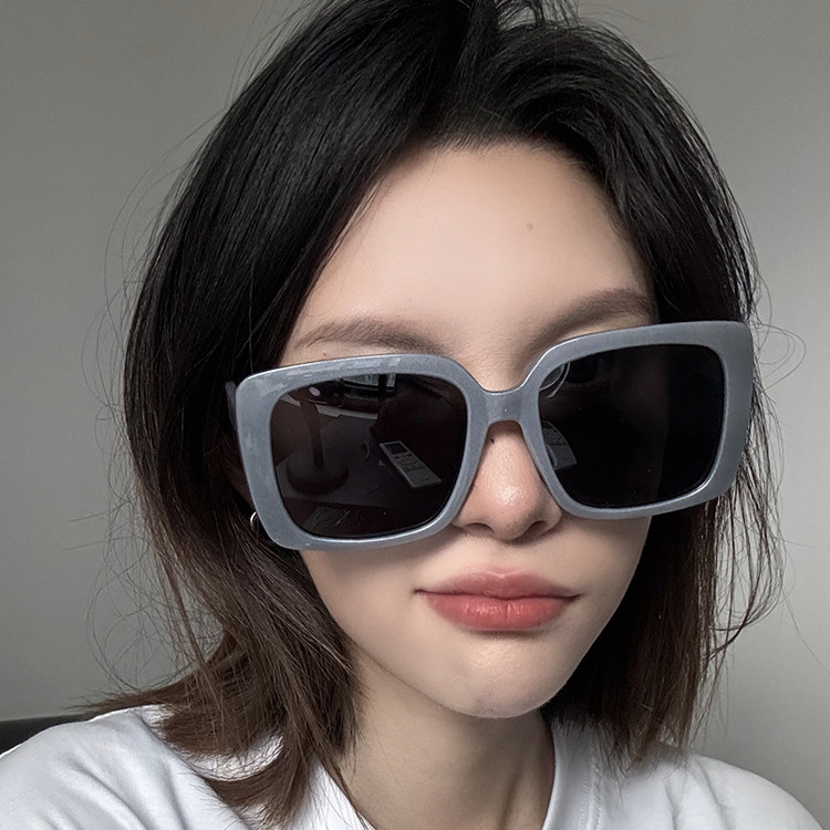 超大框方形复古女网红韩版女