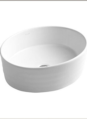 科贝拉勒K-2965T-0纽英伦台上盆圆形面盆洗手盆陶瓷洗脸盆洗面盆