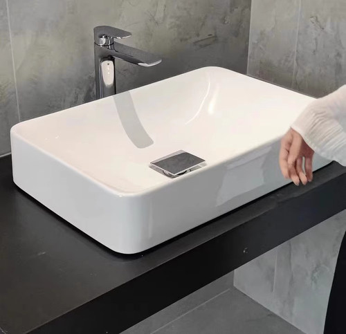 科贝拉勒方形台上盆PJS03W陶瓷洗手盆家用圆形台盆高光艺术洗脸盆