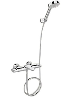 科贝拉勒K-72286T-9利奥黑色挂墙式花洒龙头浴缸恒温双出水花洒