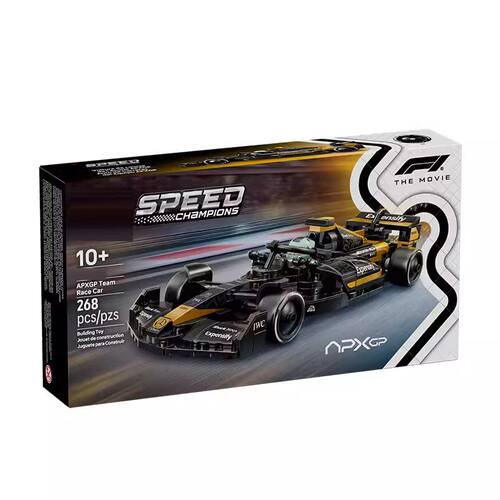 拼搭积木77252超级赛车F1大电影同款APXGP赛车男孩子拼装玩具礼物