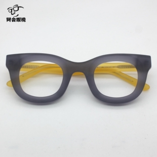 欧美粗框厚重宽边眼镜架潮男款文艺哑光板材复古小众眼镜配近视女