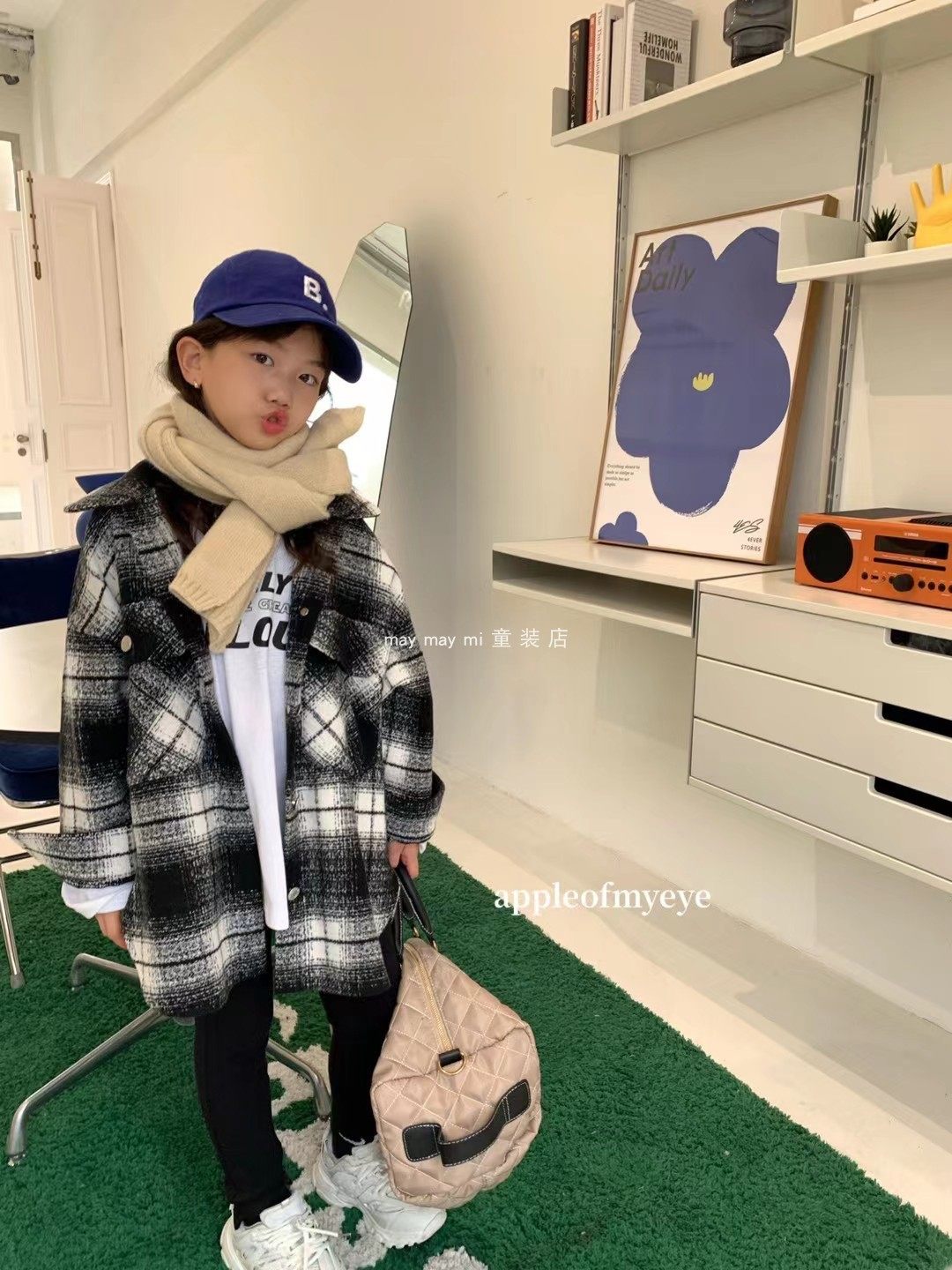 AOME凹末品牌童装 冬季新款 中性款中大童 薄绒 衬衣款外套