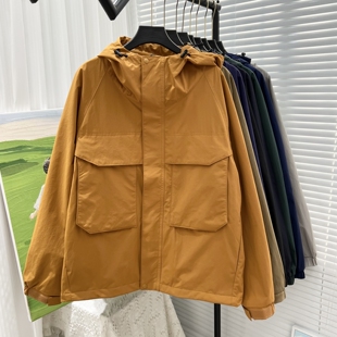 防风连帽外套夹克户外休闲宽松工装 2026春季 女装 男装 冲锋衣 新款