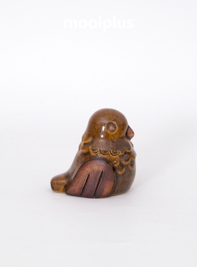 瑞典/中古：Ego Stengods 炻器 小鸟 摆件 8cm