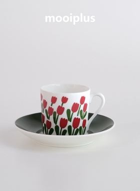 瑞典/中古｜Gustavsberg Juliana 郁金香手绘咖啡杯 / mooiplus