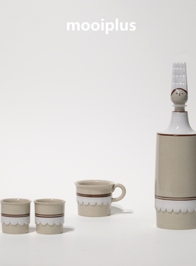 瑞典/中古｜Hoganas Matilda 白色蕾丝 浓缩杯 酒壶 / mooiplus