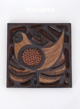 丹麦/中古：Soholm Noomi Backhausen 小鸟 浮雕 装饰挂盘 34cm
