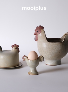 瑞典/中古｜Lisa Larson复活节公鸡小鸡 碗黄油盒蛋杯 / mooiplus