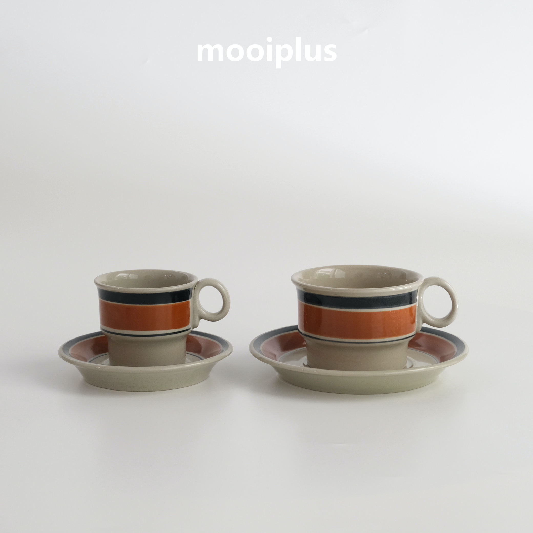 瑞典/中古｜Hoganas条纹咖啡杯