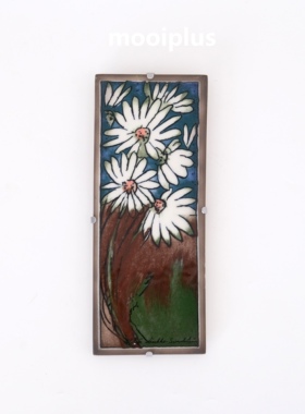芬兰/中古｜Arabia Spring flowers 白色花卉 瓷板画 25*10.5 cm