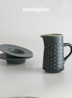 丹麦/中古｜Quistgaard Azur天青色梅花 圆盘 冷水壶 / mooiplus