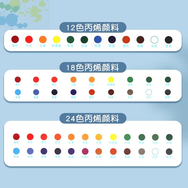 CHENGUANG ACRYLIC PAINT SET WATERPROOF AND SUNSCREEN NO FADING CHILDRENS GRAFFITI WASHABLE TEXTILE PAINTING PAINTING PAINTING OIL PAINTING DIY WALL PAINTING HAND-PAINTED POLYPROPYLENE SMALL STICKS BOXED SPECIAL DYE