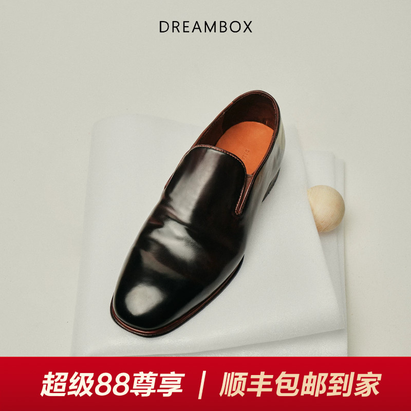 钧博马臀皮透气舒适一脚蹬皮鞋图片