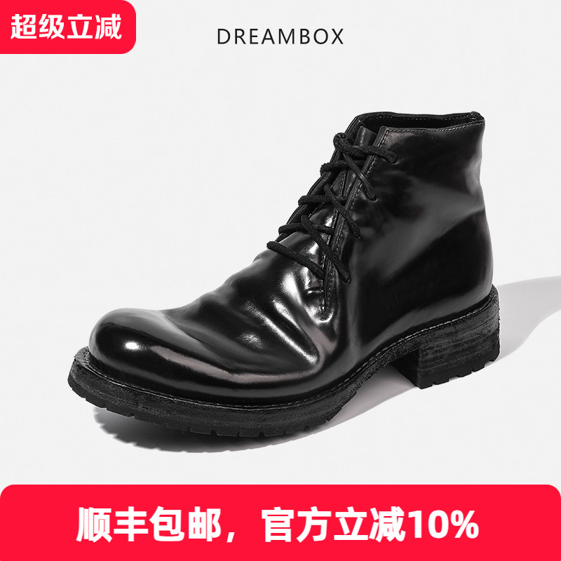 dreambox复古意大利马臀皮沙漠靴