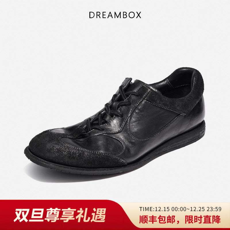 dreambox钧博水洗马皮平底德训鞋