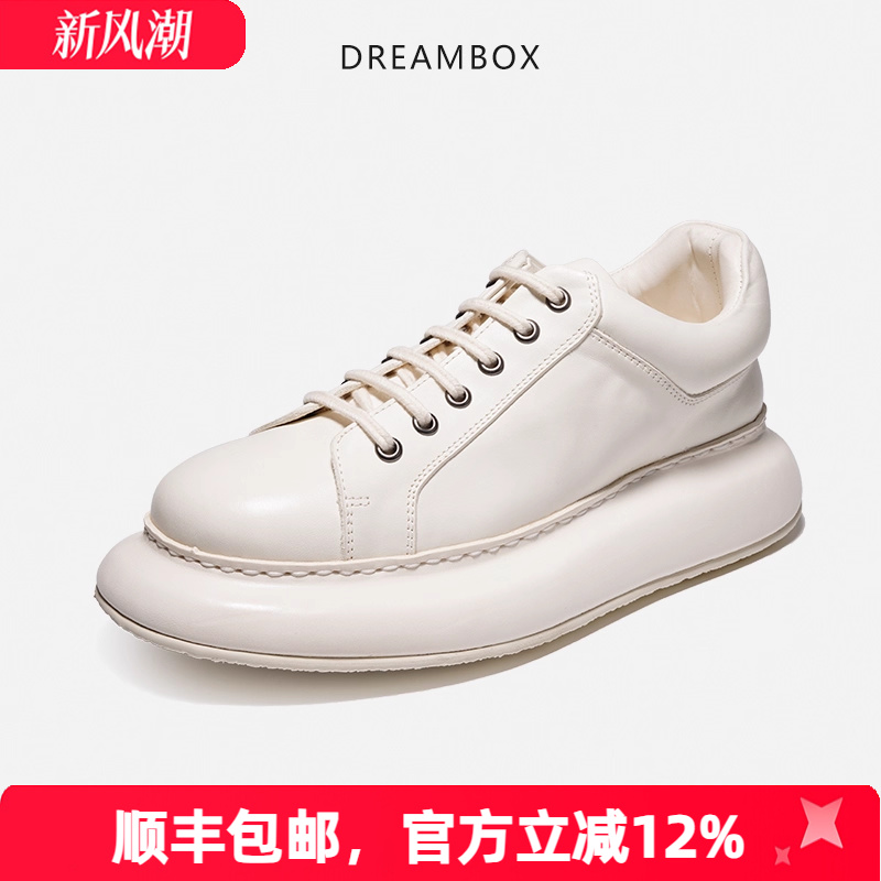 dreambox水洗马皮透气小白鞋