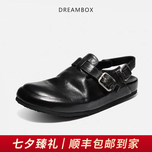 钧博马皮包头凉鞋纯手工勃肯鞋