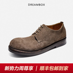 英伦大头德比鞋 2026新款 休闲皮鞋 DREAMBOX钧博石洗马皮纯手工男士
