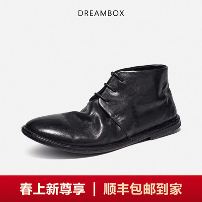 钧博2025新款石水洗马皮短靴